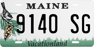 ME license plate 9140SG