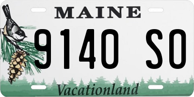ME license plate 9140SO