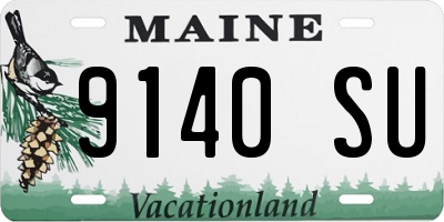 ME license plate 9140SU