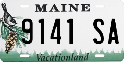 ME license plate 9141SA