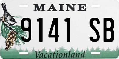 ME license plate 9141SB