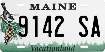 ME license plate 9142SA