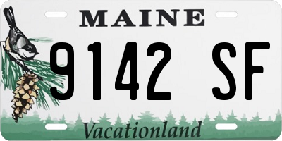 ME license plate 9142SF