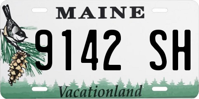 ME license plate 9142SH