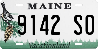 ME license plate 9142SO
