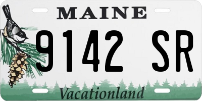 ME license plate 9142SR