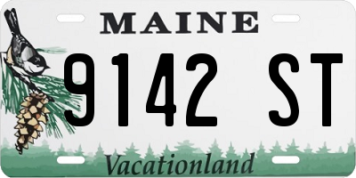 ME license plate 9142ST