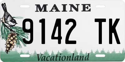 ME license plate 9142TK