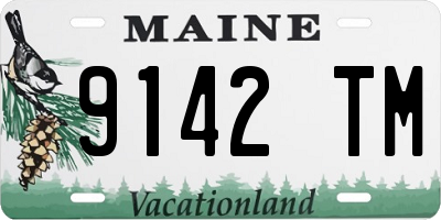 ME license plate 9142TM