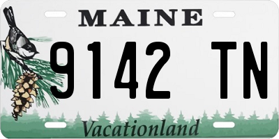 ME license plate 9142TN