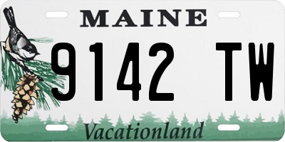 ME license plate 9142TW