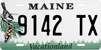 ME license plate 9142TX