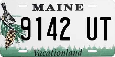 ME license plate 9142UT