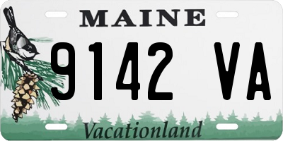ME license plate 9142VA