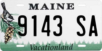 ME license plate 9143SA