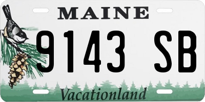 ME license plate 9143SB