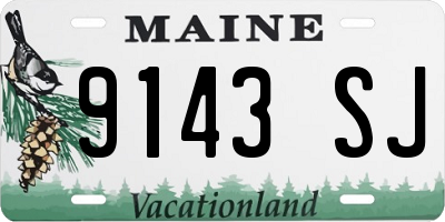 ME license plate 9143SJ