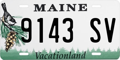 ME license plate 9143SV