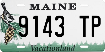 ME license plate 9143TP