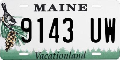 ME license plate 9143UW