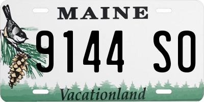 ME license plate 9144SO