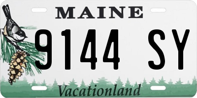 ME license plate 9144SY