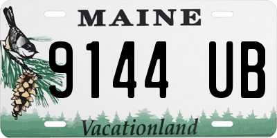 ME license plate 9144UB