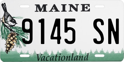 ME license plate 9145SN