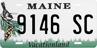 ME license plate 9146SC