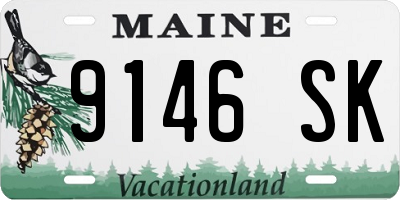 ME license plate 9146SK