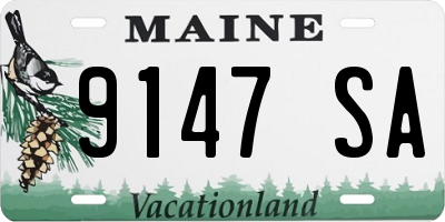 ME license plate 9147SA