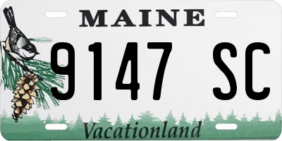 ME license plate 9147SC
