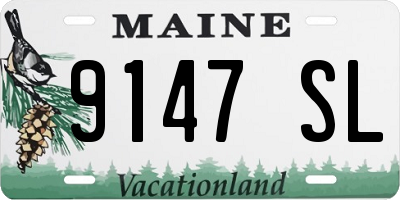 ME license plate 9147SL