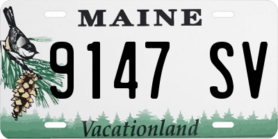ME license plate 9147SV