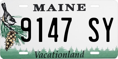 ME license plate 9147SY