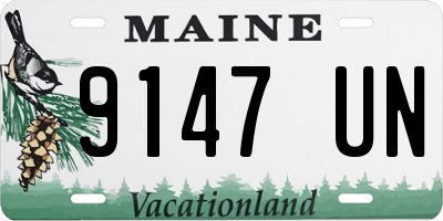 ME license plate 9147UN
