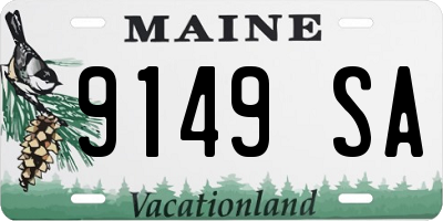 ME license plate 9149SA