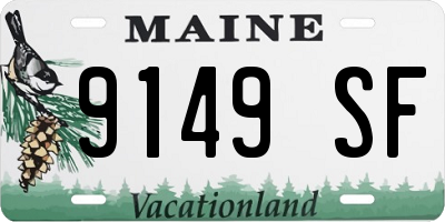 ME license plate 9149SF