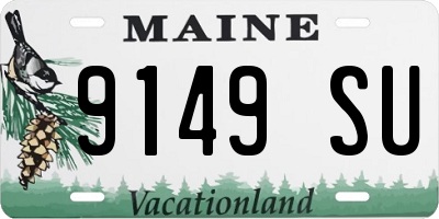ME license plate 9149SU
