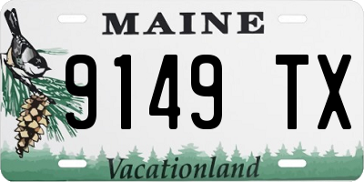 ME license plate 9149TX