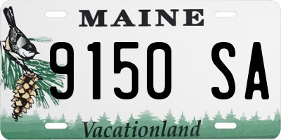 ME license plate 9150SA