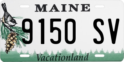 ME license plate 9150SV