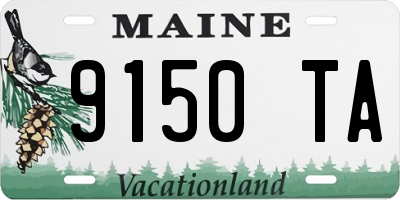 ME license plate 9150TA