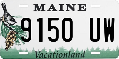 ME license plate 9150UW
