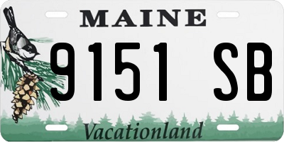 ME license plate 9151SB