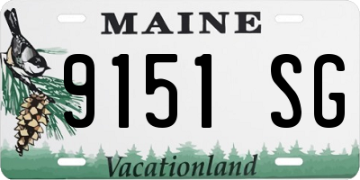 ME license plate 9151SG