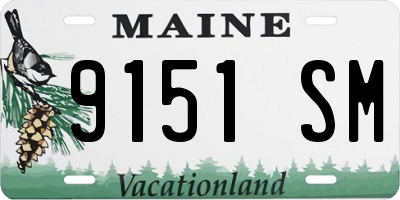 ME license plate 9151SM