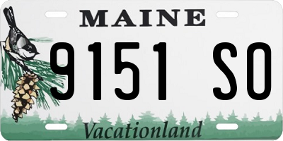 ME license plate 9151SO