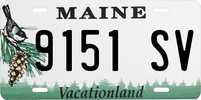 ME license plate 9151SV