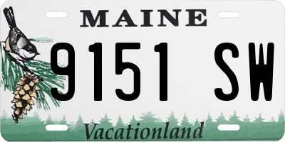 ME license plate 9151SW